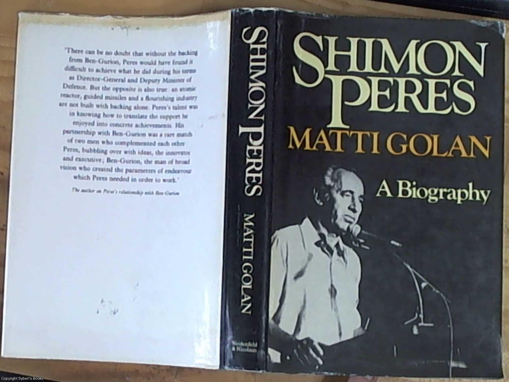Golan, Matti - Shimon Peres: A Biography
