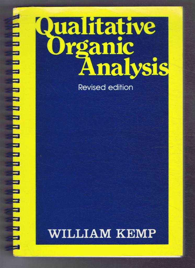 William Kemp - Qualitative Organic Analysis