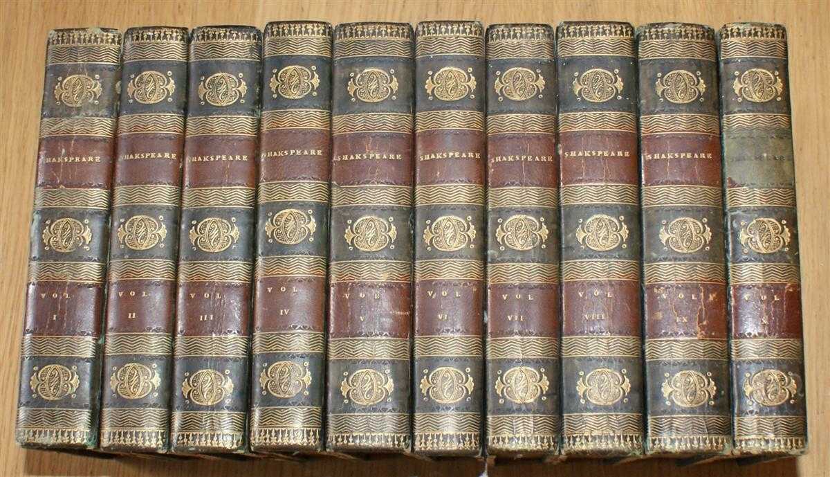 William Shakspeare (Shakespeare); George Steevens, Mr Rowe, Dr Johnson - The Plays of William Shakspeare (Shakespeare), Accurately Printed from the Text of the Corrected Copy Left by the Late George Steevens, Esq. with Glossarial Notes - Complete in ten volumes