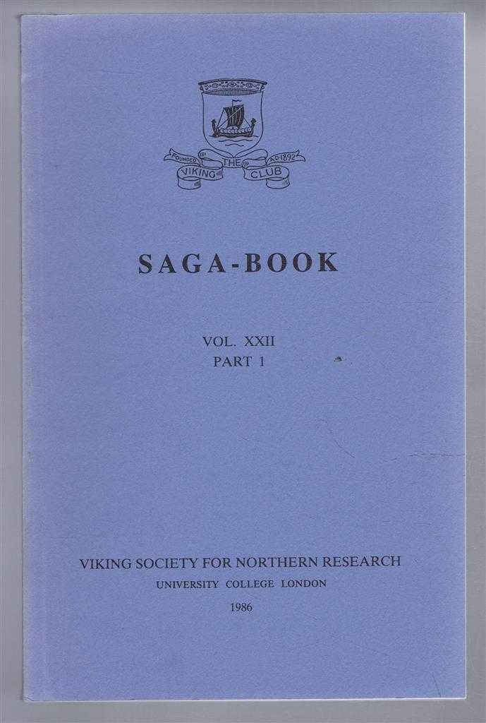 edited by Anthony Faulkes, Richard Perkins and Desmond Slay for the Viking Society for Northern Research - Saga-Book, Vol XXII, Part I, Viking Society for Northern Research, 1986