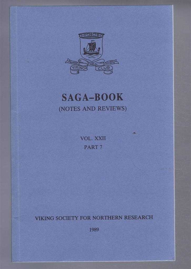 edited by Anthony Faulkes, Richard Perkins and Desmond Slay for the Viking Society for Northern Research - Saga-Book, (Notes and Reviews) Vol XXII, Part 7, Viking Society for Northern Research, 1989