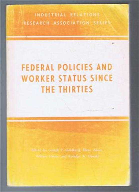 edited by Joseph P Godberg, Eileen Ahern, William Haber & Rudolph A Oswald