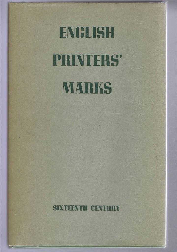 F C Avis - English Printers' Marks of the Sixteenth Century