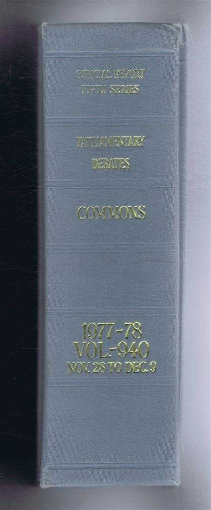 Not given - Parliamentary Debates (Hansard). Fifth Series - Vol. 940. House of Commons Official Report. Session 1977-78 comprising period 28th November - 9th December 1977