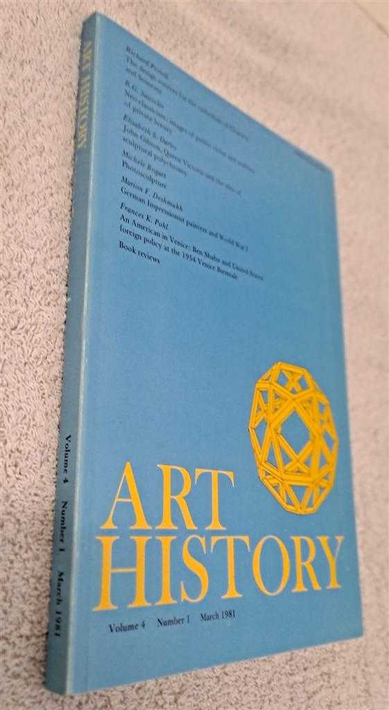 Edited by John Onians - Art History, Volume 4 Number 1, March 1981 Journal of the Association of Art Historians