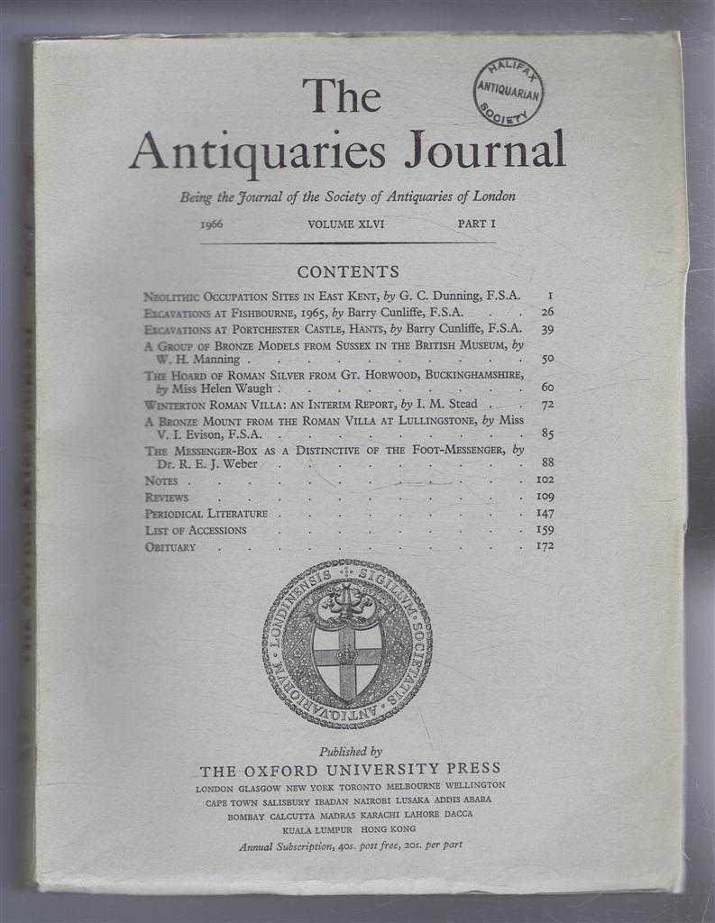 G C Dunning etc. - The Antiquaries Journal, Being the Journal of The Society of Antiquaries of London, Volume XLVI, 1966, Part I