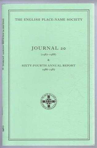 The English Place-Name Society; Barrie A. Cox, O. Arngart, Jill Bourne, Ann Cole - The English Place-Name Society: Journal 20 (1987-1988) & Sixty-Fourth Annual Report 1986-1987