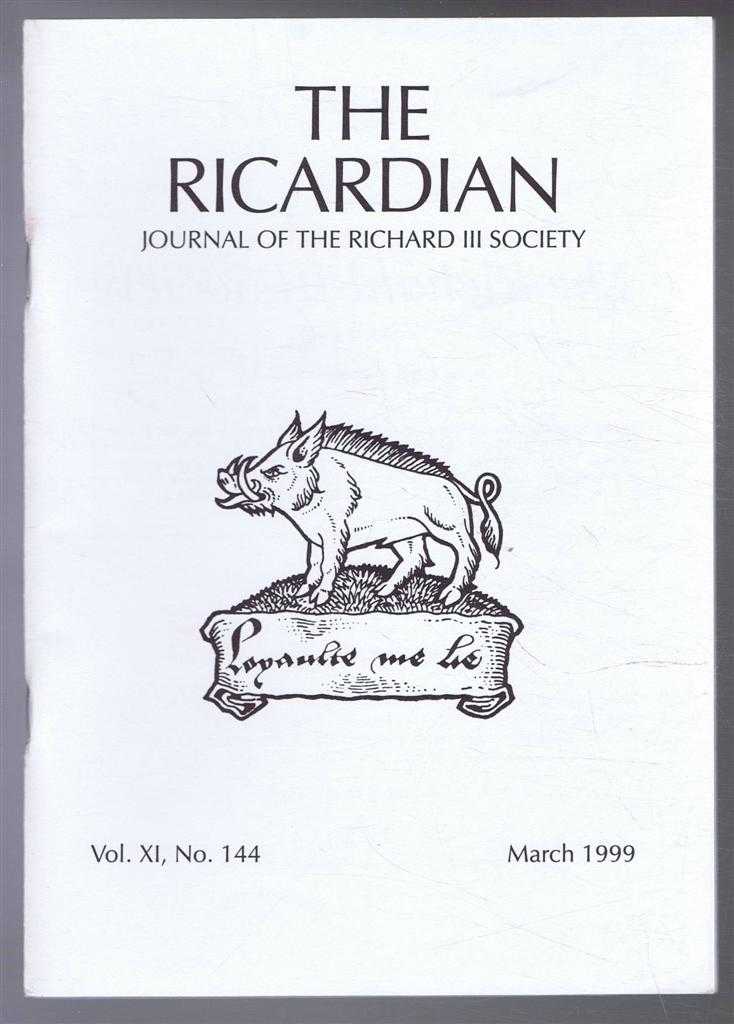 Edited by Anne F Sutton and Rosemary Waxman - The Ricardian, Journal of the Richard III Society, Vol. XI. No. 144 March 1999, and the Ricardian Bulletin March 1999