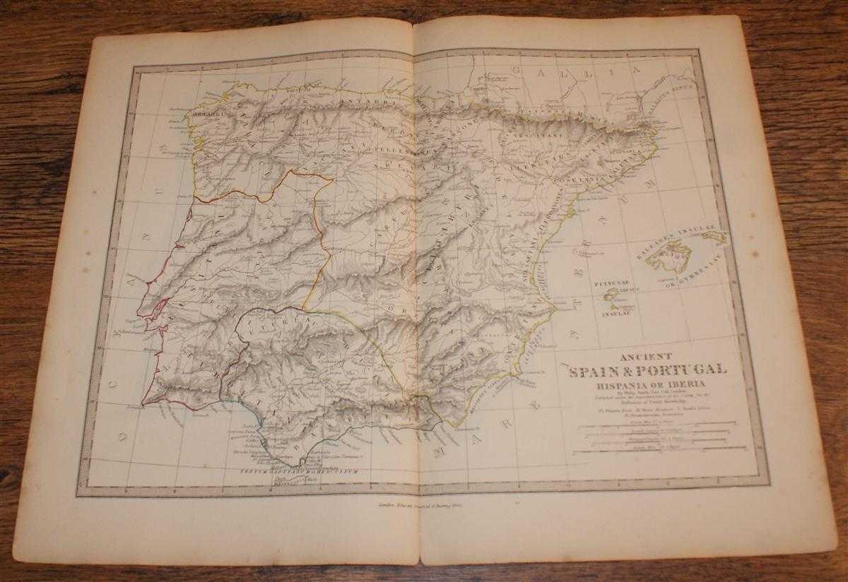 Edward Stanford, Drawn by Rev. Philip Smith - Map of Ancient Spain & Portugal (Hispania or Iberia) - disbound sheet from 1857 