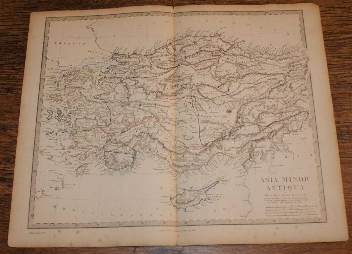 Edward Stanford, William Henry Francis Plate - Map of Asia Minor Antiqua - disbound sheet from 1857 