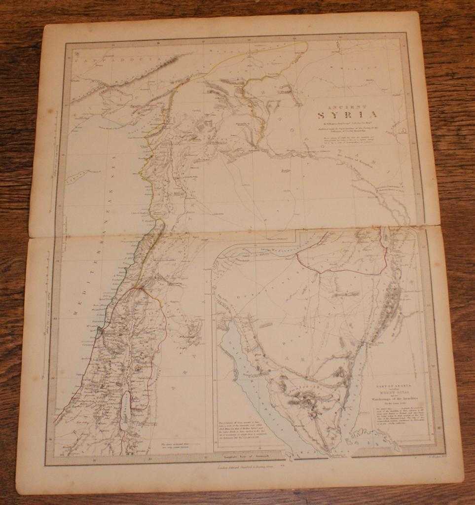 Edward Stanford, W. Hughes - Map of Ancient Syria - disbound sheet from 1857 