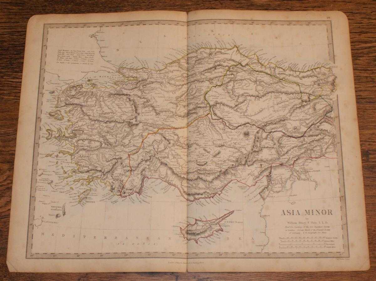Edward Stanford, William Henry F. Plate, J. & C. Walker - Map of Asia Minor (now Turkey) - disbound sheet from 1857 