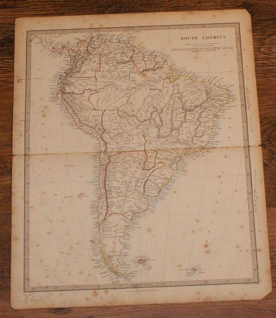 Edward Stanford, J. & C. Walker - Map of South America - disbound sheet from 1857 