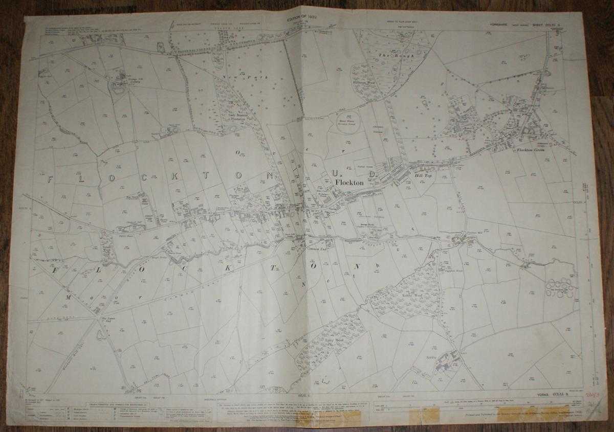Ordnance Survey - 1:2,500 Ordnance Survey Map, Yorkshire (West Riding) Sheet CCLXI.3. Edition of 1932, Re-surveyed 1891, Revised 1930, Re-Levelled 1931, 100/32, Flockton and Flockton U. D.
