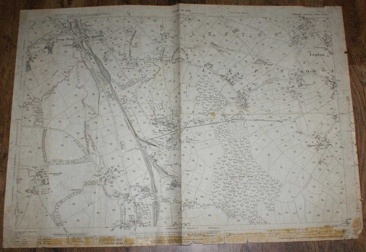 Ordnance Survey - 1:2,500 Ordnance Survey Map, Yorkshire (West Riding) Sheet CCLXI.1. Edition of 1932, Re-surveyed 1891, Revised 1930, Re-Levelled 1931, 100/32 30/43, Rowley Hill and Surrounding Area