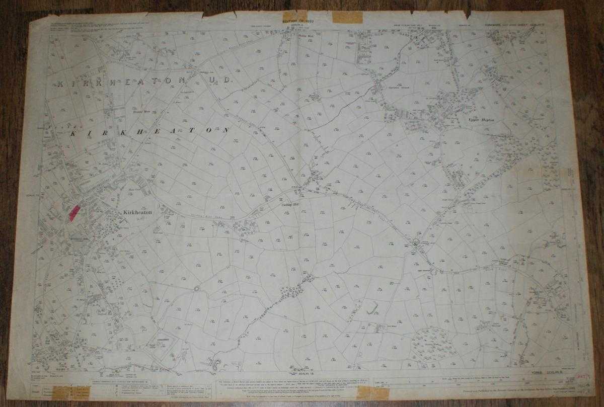 Ordnance Survey - 1:2,500 Ordnance Survey Map, Yorkshire (West Riding) Sheet CCXLVII.9. Edition of 1932, Re-Surveyed 1888, Revised 1930, Re-Levelled 1931, 75/32 50/39, Kirkheaton and Area to East