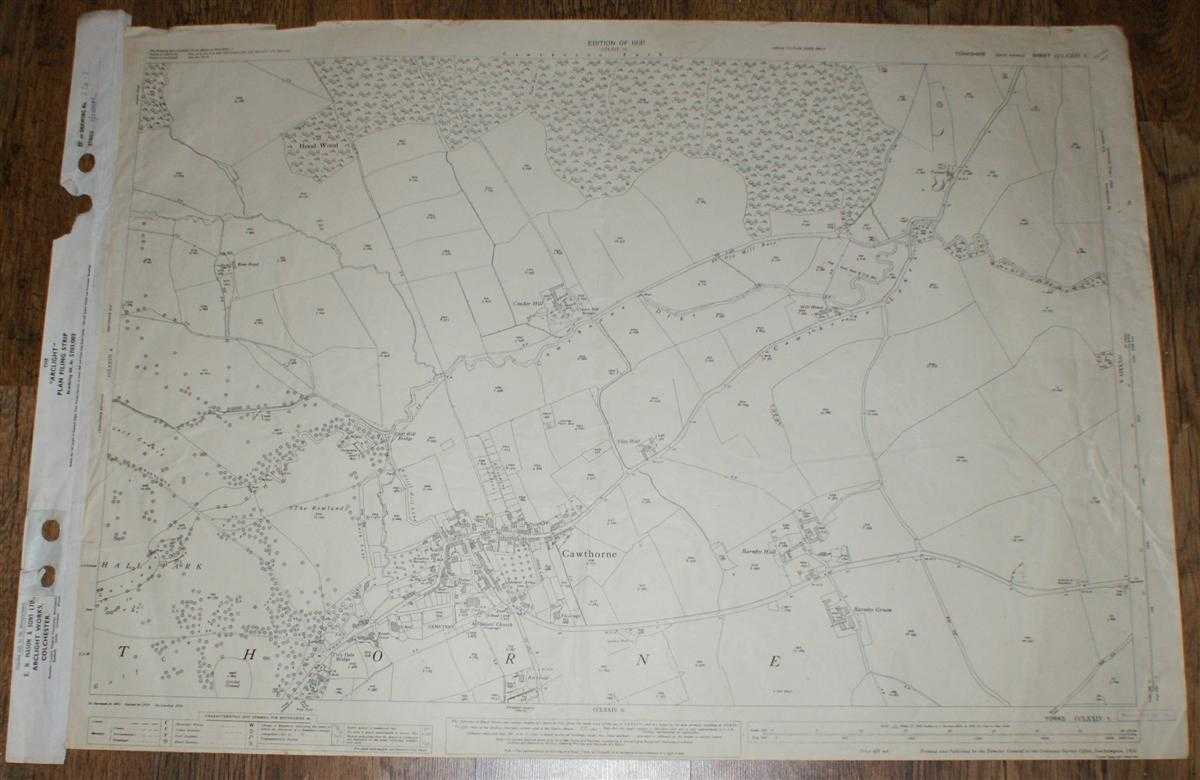 Ordnance Survey - 1:2,500 Ordnance Survey Map, Yorkshire (West Riding) Sheet CCLXXIV.1. Edition of 1931, Re-Surveyed 1891, Revised 1929, Re-Levelled 1930, Cawthorne and Area to NE