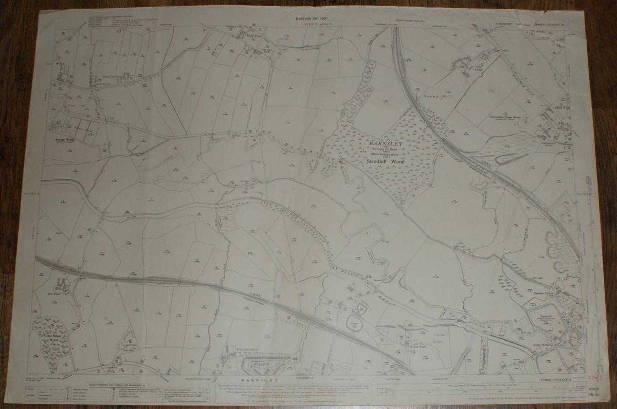 Ordnance Survey - 1:2,500 Ordnance Survey Map, Yorkshire (West Riding) Sheet CCLXXIV.3. Edition of 1931, Re-Surveyed 1891, Revised 1929, Re-Levelled 1930, Area North of Barnsley, Wilthorpe, Hill Top (part) & Hill End (part)