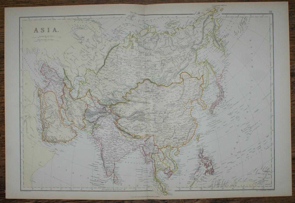 W. G. Blackie - 1884 Blackie's Map of Asia