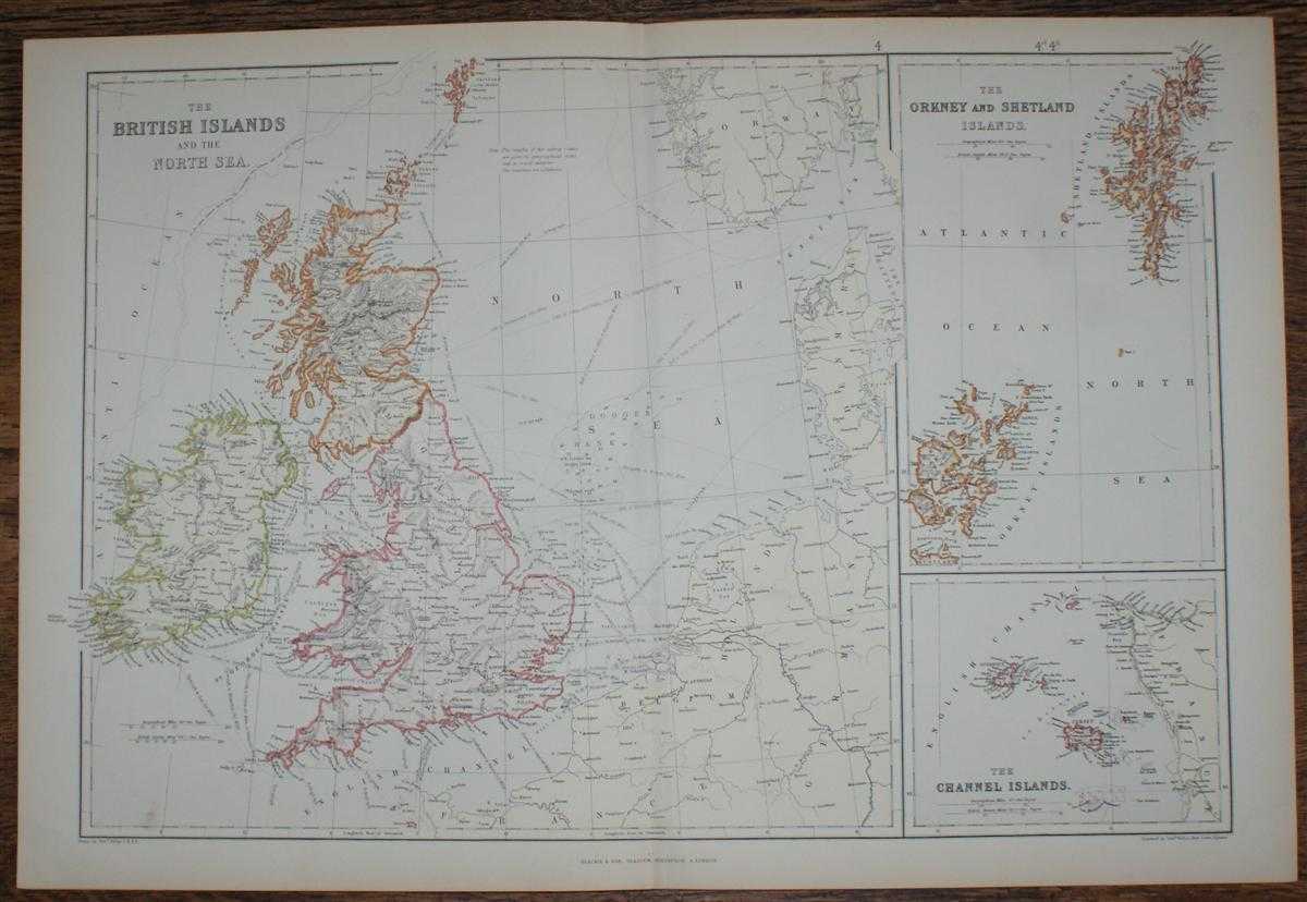 W. G. Blackie - 1884 Blackie's Map of The British Islands and the North Sea