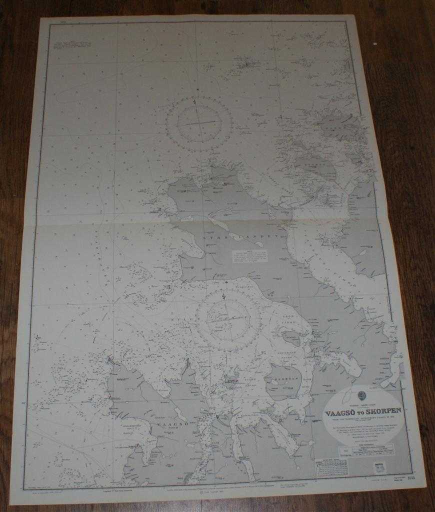 Admiralty - Nautical Chart No. 1145. Norway - West Coast: Vaagso to Skorpen. From The Norwegian Government Charts of 1875 with corrections 1966. Small corrections to 1974. Scale 1:51,000.