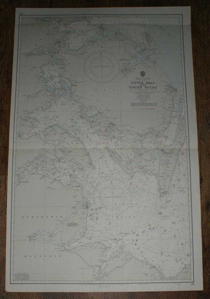 Admiralty - Nautical Chart No. 2116. Denmark and Germany. Entrance To The Baltic, Little Belt and Kieler Bucht. Scale 1:150,000