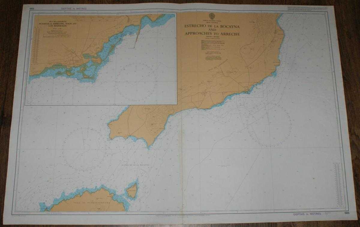Admiralty - Nautical Chart No. 886 North Atlantic Ocean - Islas Canarias, Estrecho de la Bocayna and Approaches to Arrecife