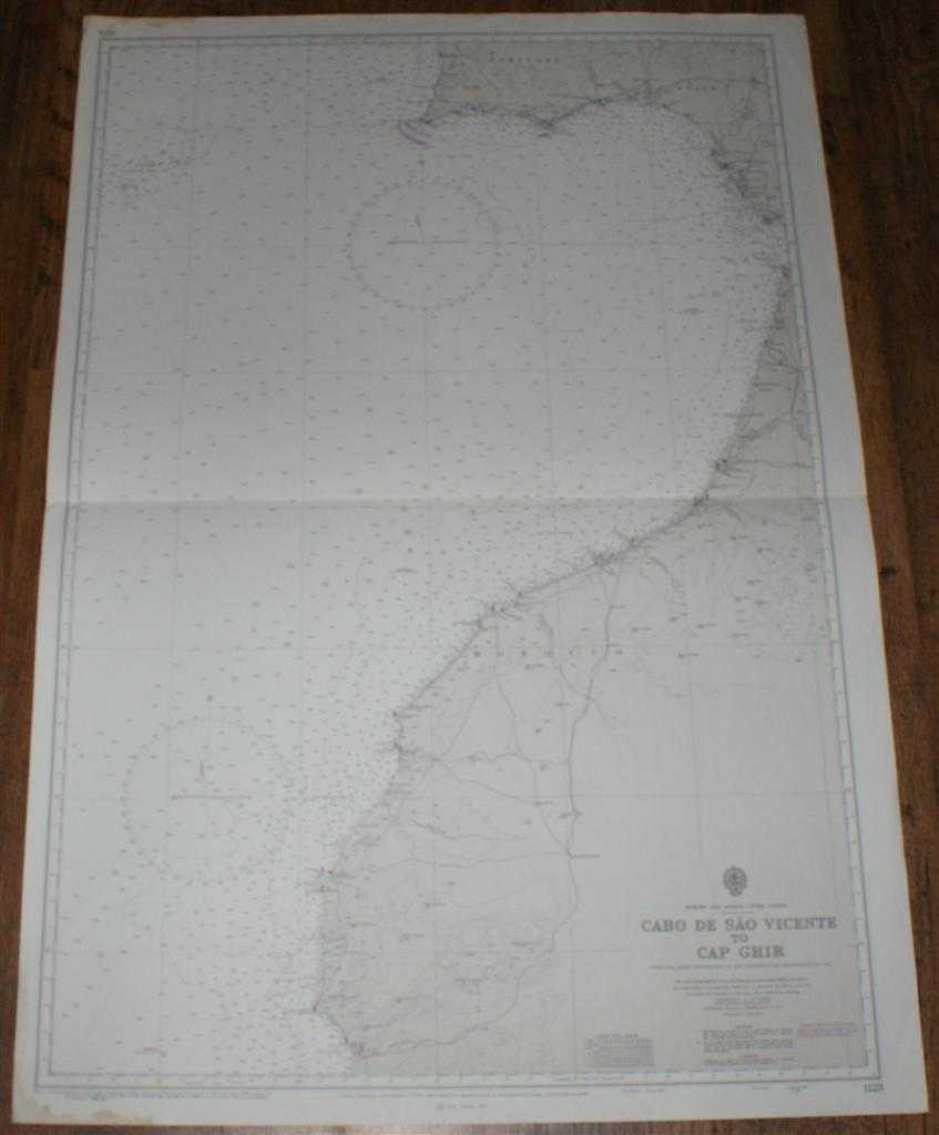 Admiralty - Nautical Chart No. 1228 Europe and Africa - West Coasts, Cabo de Sao Vicente to Cap Ghir