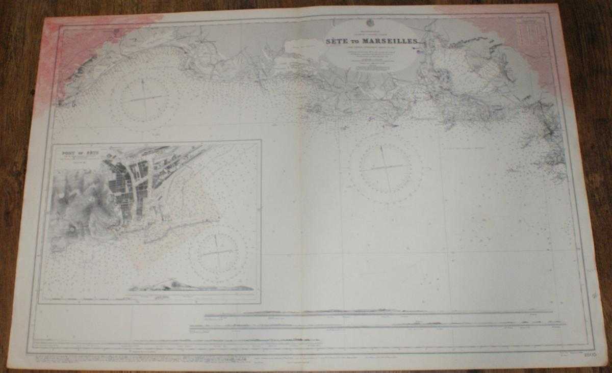 Admiralty - Nautical Chart No. 1805 Mediterranean, France - South Coast, Sete to Marseille