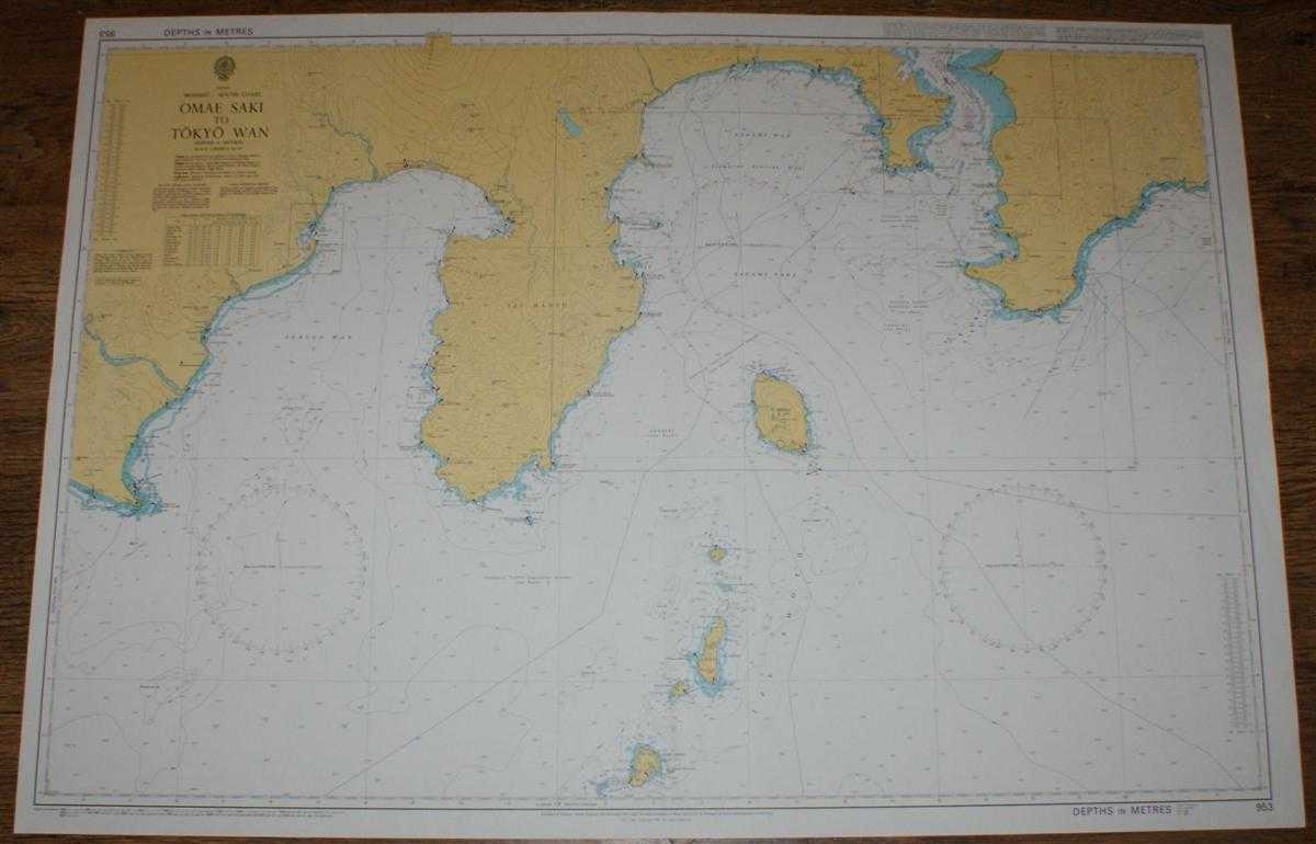Admiralty - Nautical Chart No. 953 Japan, Honshu - South Coast, Omae Saki to Tokyo Wan