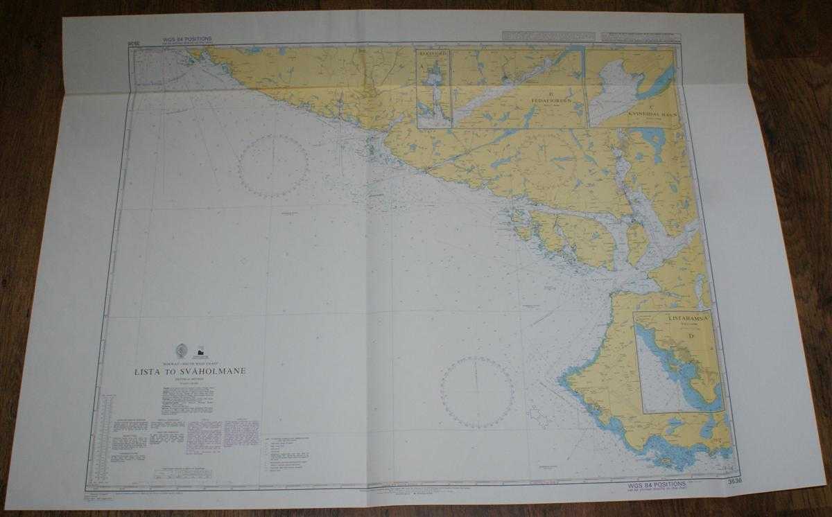 Admiralty - Nautical Chart No. 3536 Norway - South West Coast, Lista to Svaholmane