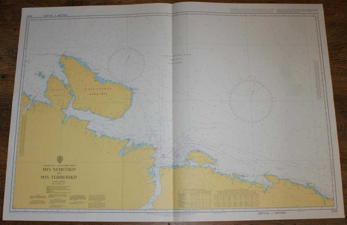 Admiralty - Nautical Chart No. 2333 Barents Sea - Murmanskiy Bereg, Mys Nemetskiy to Mys Teriberskiy