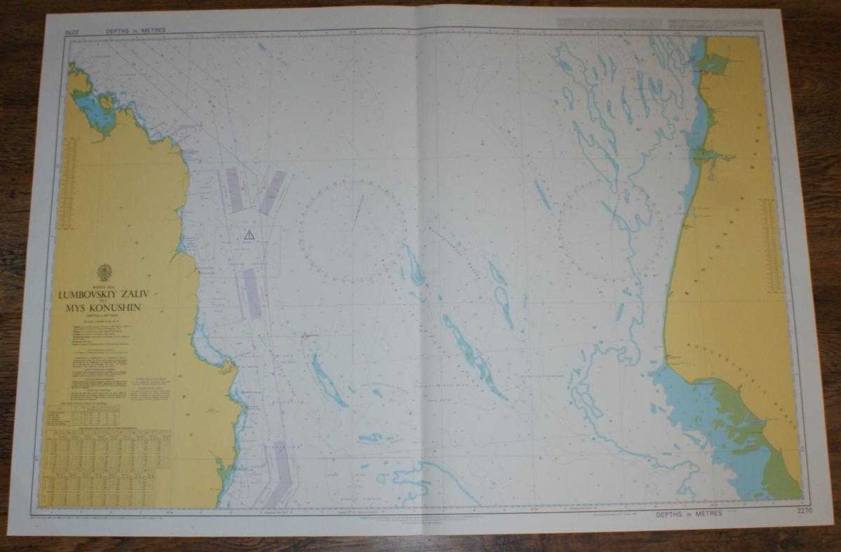 Admiralty - Nautical Chart No. 2270 White Sea, Lumbovskiy Zaliv to Mys Konushin