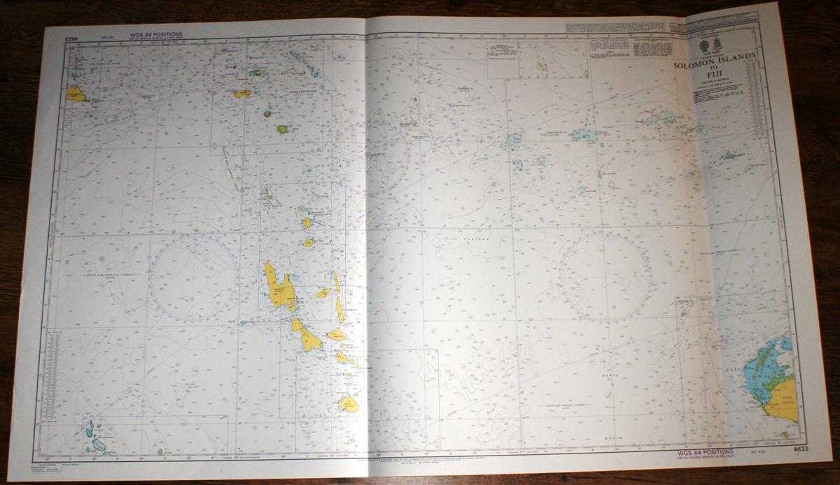 Admiralty - Nautical Chart No. 4633 Pacific Ocean - Soloman Islands to Fiji including Vanuatu