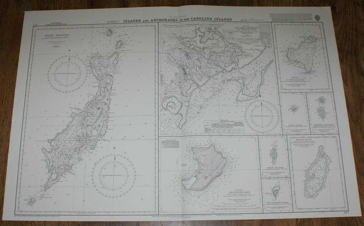 Admiralty - Nautical Chart No. 977 Pacific Ocean - Islands and Anchorages in the Caroline Islands