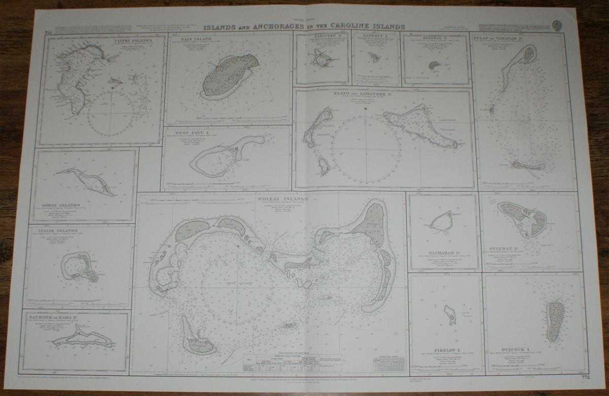 Admiralty - Nautical Chart No. 772 Pacific Ocean - Islands and Anchorages in the Caroline Islands