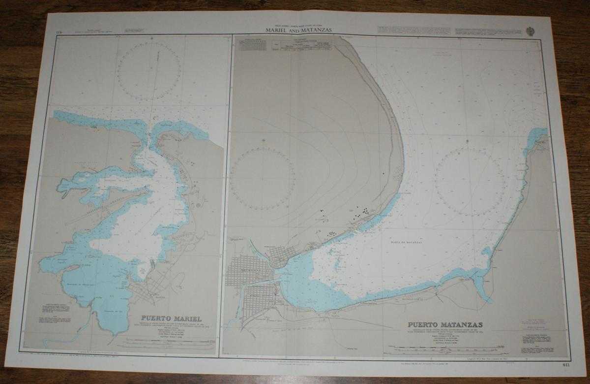 Admiralty - Nautical Chart No. 411 West Indies - North West Coast of Cuba, Mariel and Matanzas