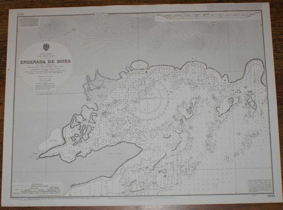 Admiralty - Nautical Chart No. 3450 West Indies, Cuba - South Coast, Ensenada de Mora