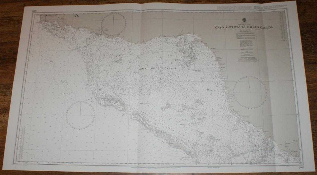 Admiralty - Nautical Chart No. 3800 West Indies, Cuba - South Coast, Cayo Anclitas to Puerto Casilda