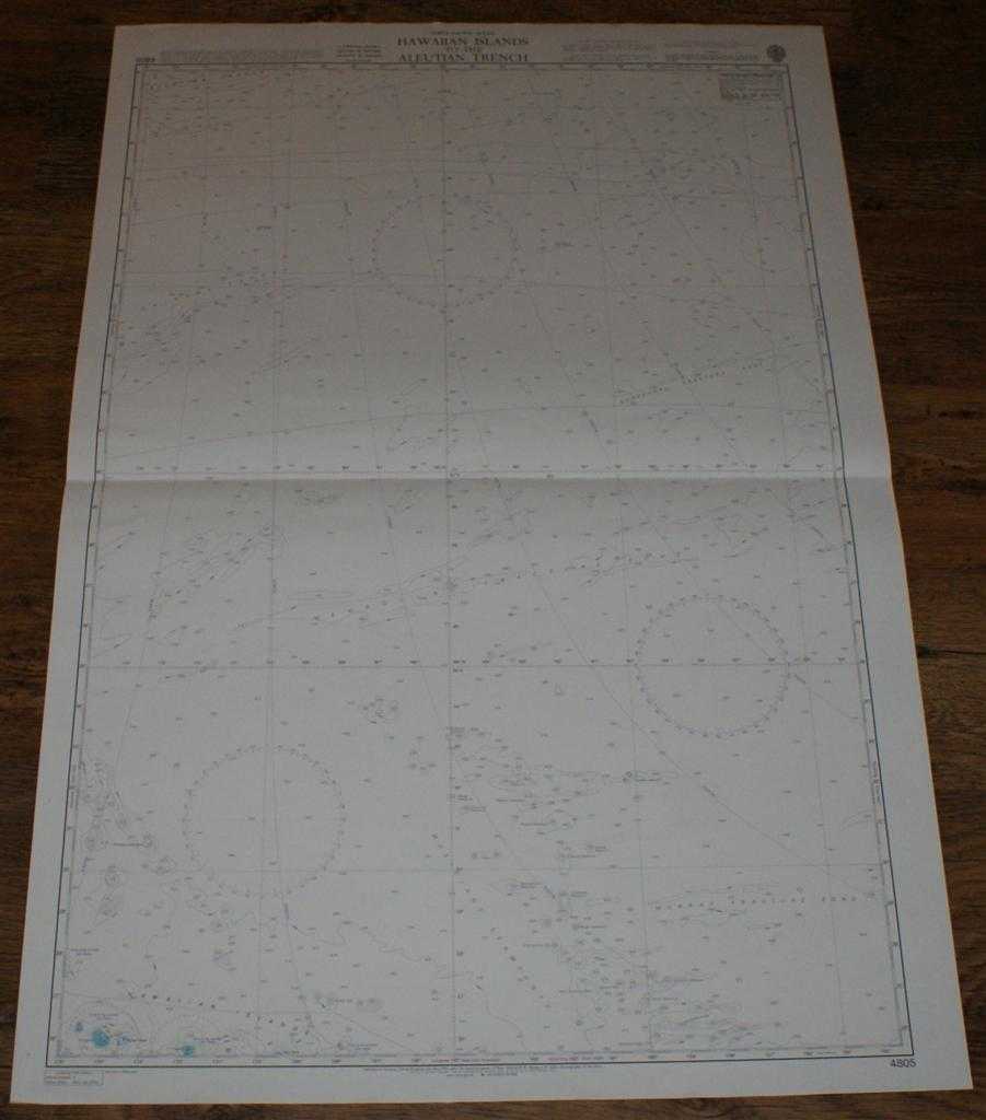 Admiralty - Nautical Chart No. 4805 North Pacific Ocean, Hawaiian Islands to the Aleutian Trench