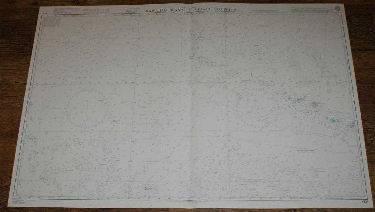 Admiralty - Nautical Chart No. 4521 North Pacific Ocean, Hawaiian Islands to Minami-Tori Shima
