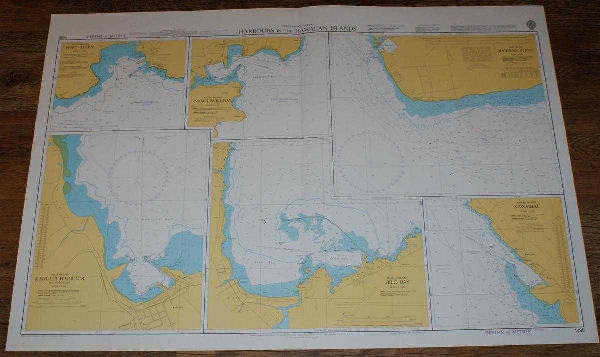 Admiralty - Nautical Chart No. 1490 North Pacific Ocean - Harbours in the Hawaiian Islands