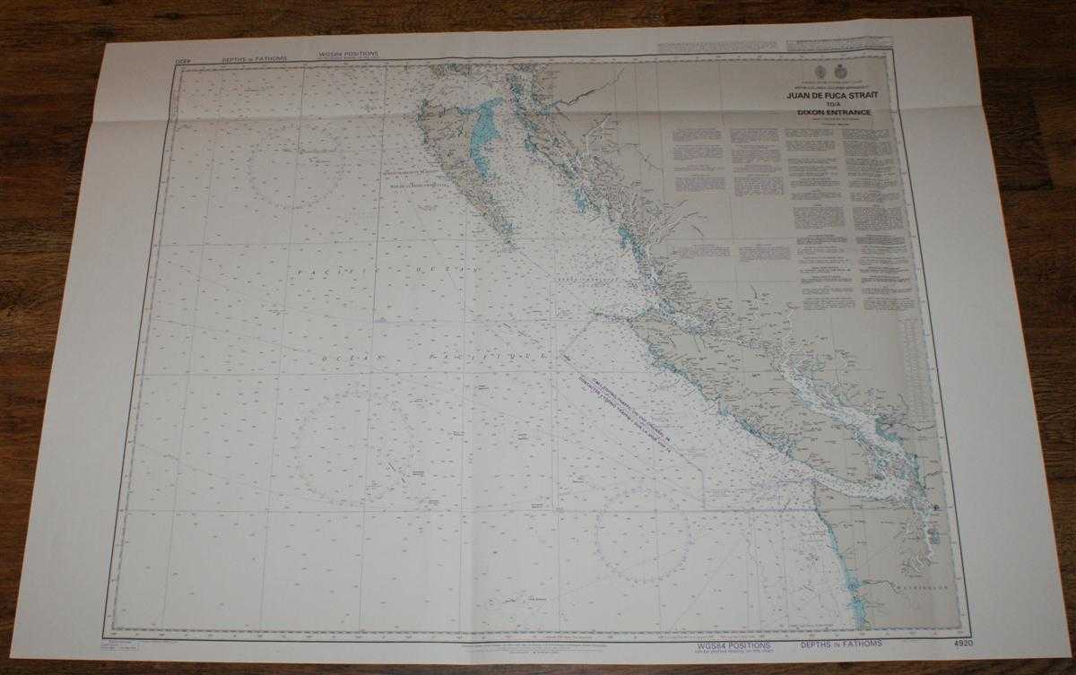 Admiralty - Nautical Chart No. 4920 Canada and USA - West Coast, British Columbia, Juan de Fuca Strait to Dixon Entrance