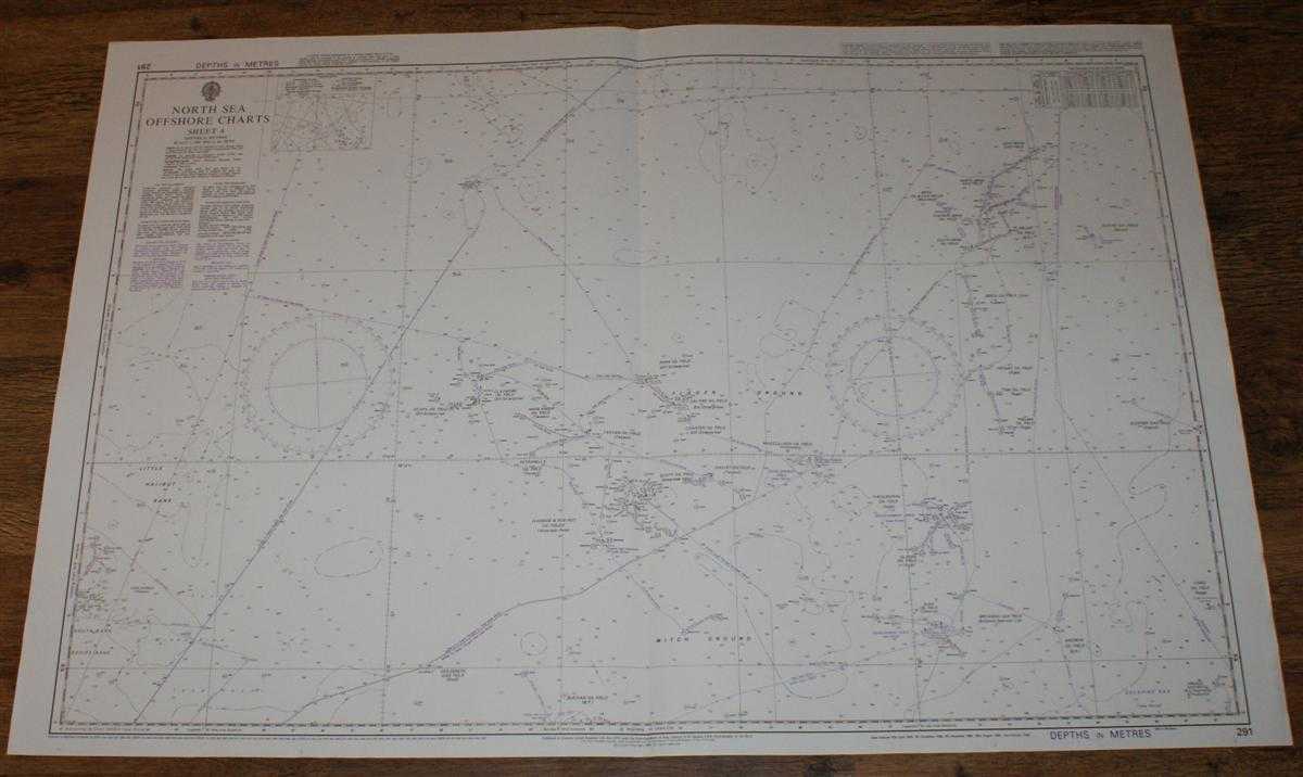 Admiralty - Nautical Chart No. 291 North Sea Offshore Charts - Sheet 4 with Oil & Gas Fields