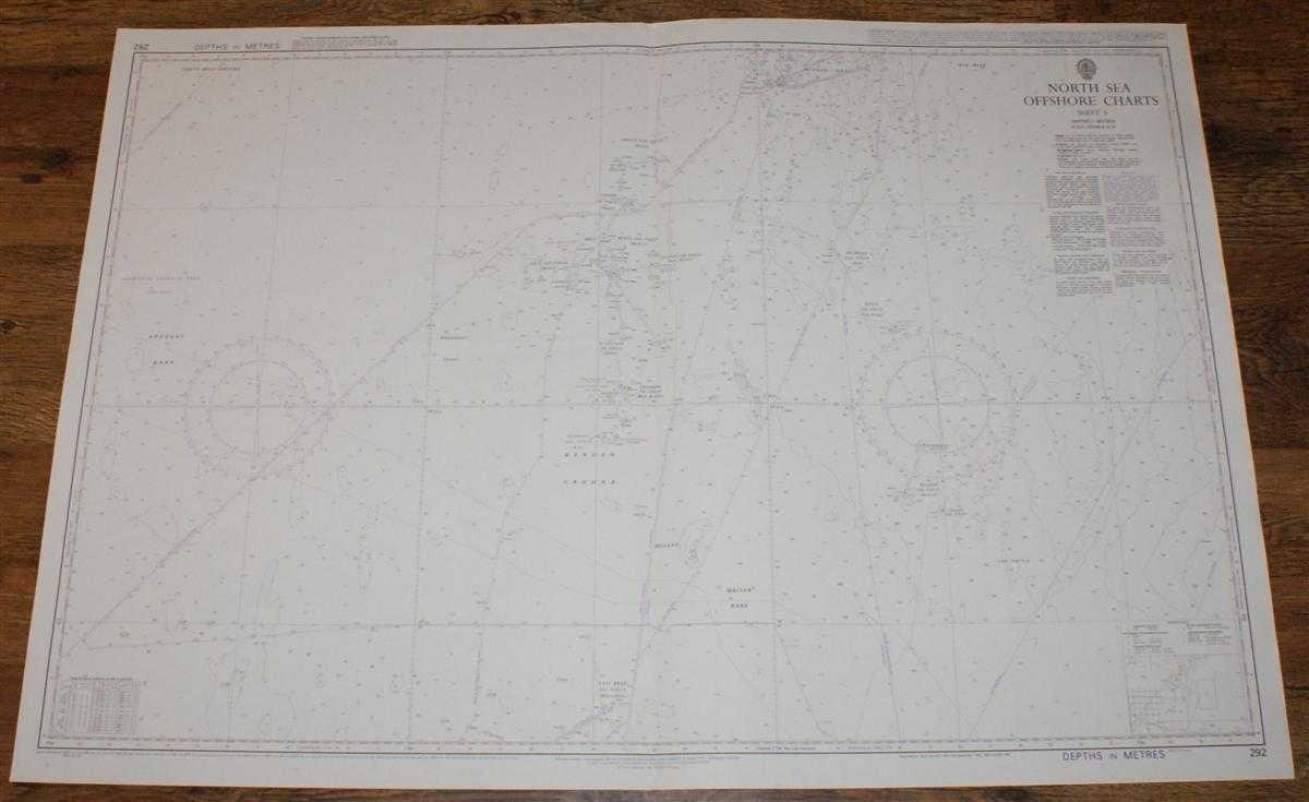 Admiralty - Nautical Chart No. 292 North Sea Offshore Charts - Sheet 3 with Oil & Gas Fields