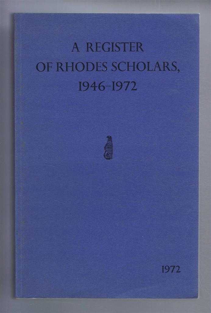 E T Williams - Register of Rhodes Scholars 1946-1972