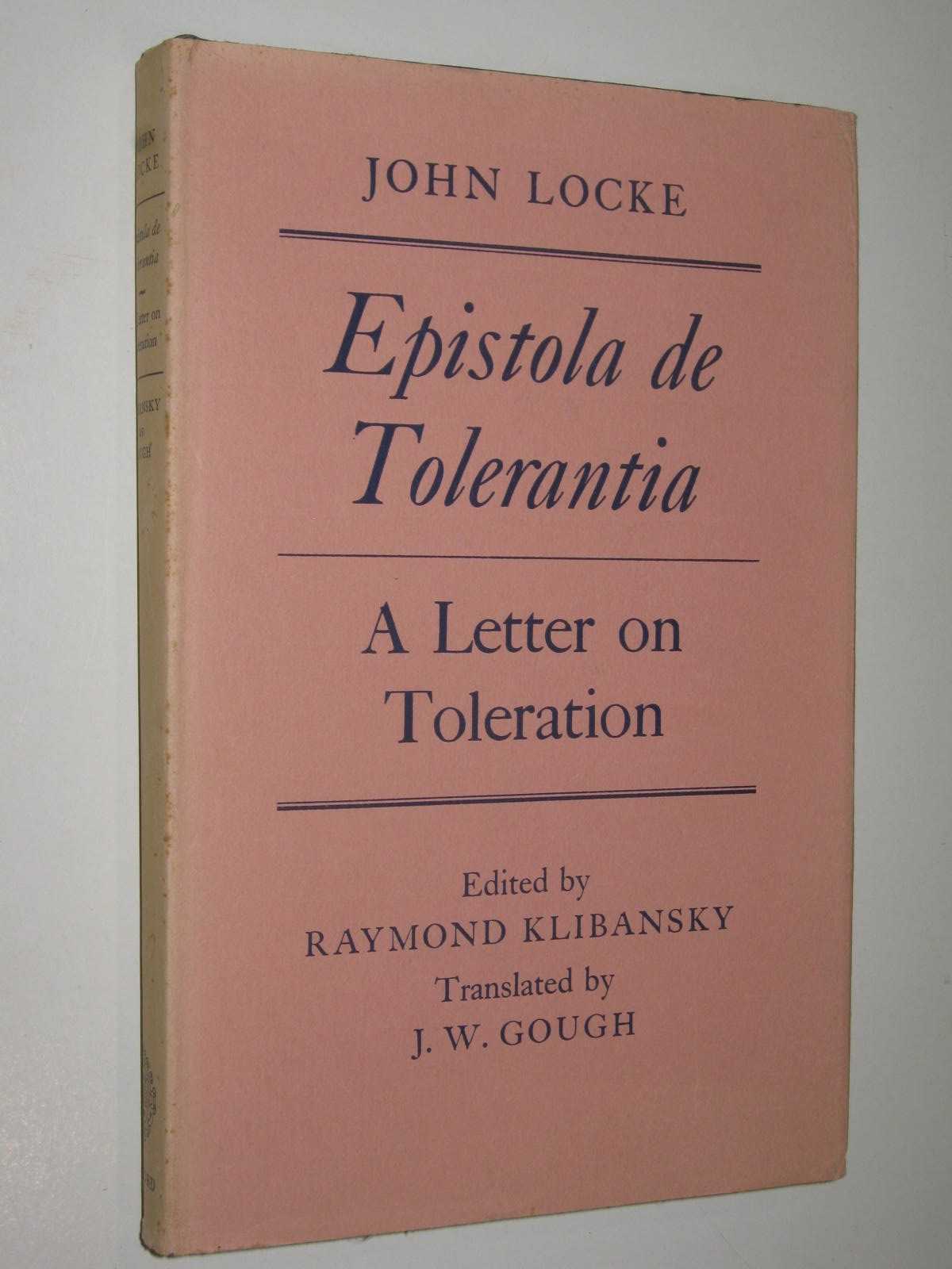 Epistola de Tolerantia : A Letter on Toleration