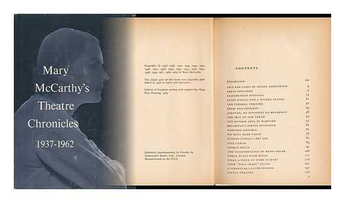 MCCARTHY, MARY - Mary McCarthy's Theatre Chronicles, 1937-1962 / Mary McCarthy