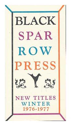 BLACK SPARROW PRESS - Black Sparrow Press - New Titles, Winter 1976-1977 (Promotional Booklet)