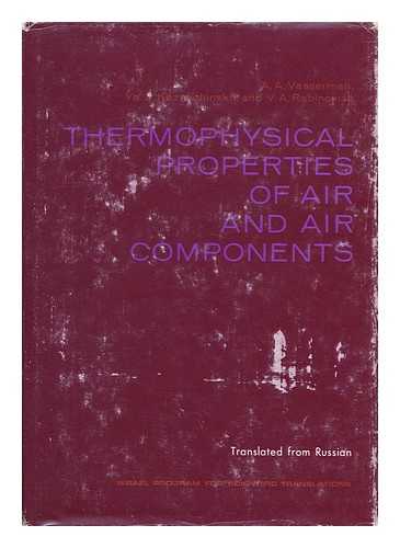 VASSERMAN, A. A.. YA, Z. KAZAVCHINSKII. V. A. RABINOVICH - Thermophysical Properties of Air and Air Components / A. A. Vasserman... [Et Al. ] ; Edited by A. M. Zhuravlev